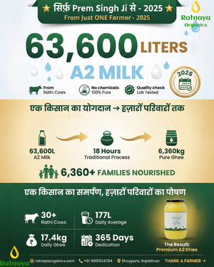 A2 Desi Cow Ghee 5 Litre | Bilona-Churned - Ratnaya Organics