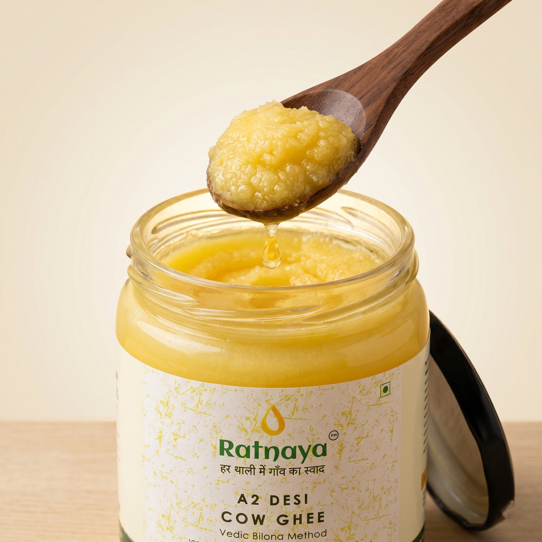 A2 Desi Cow Ghee 500ml Jar | Bilona-Churned