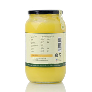 A2 Desi Cow Ghee 1000ml Jar | Bilona-Churned - Ratnaya Organics