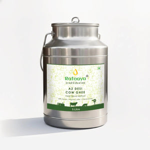 A2 Desi Cow Ghee 5 Litre | Bilona-Churned Ratnaya Organics