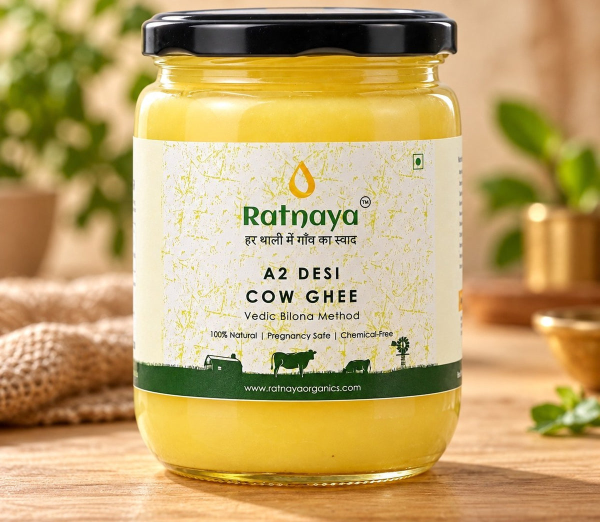 Ratnaya A2 ghee jar