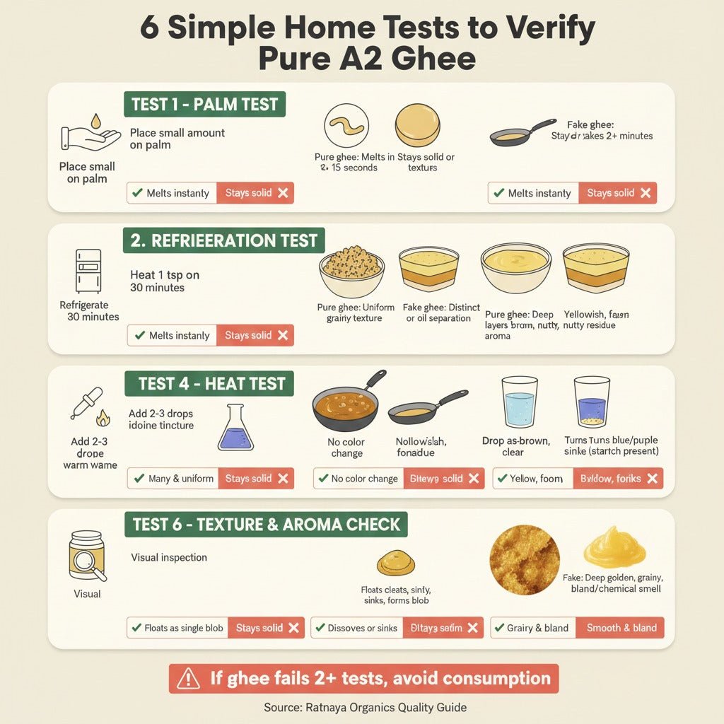 How to Identify Pure A2 Ghee - Complete Testing & Verification Guide 2025 - Ratnaya Organics