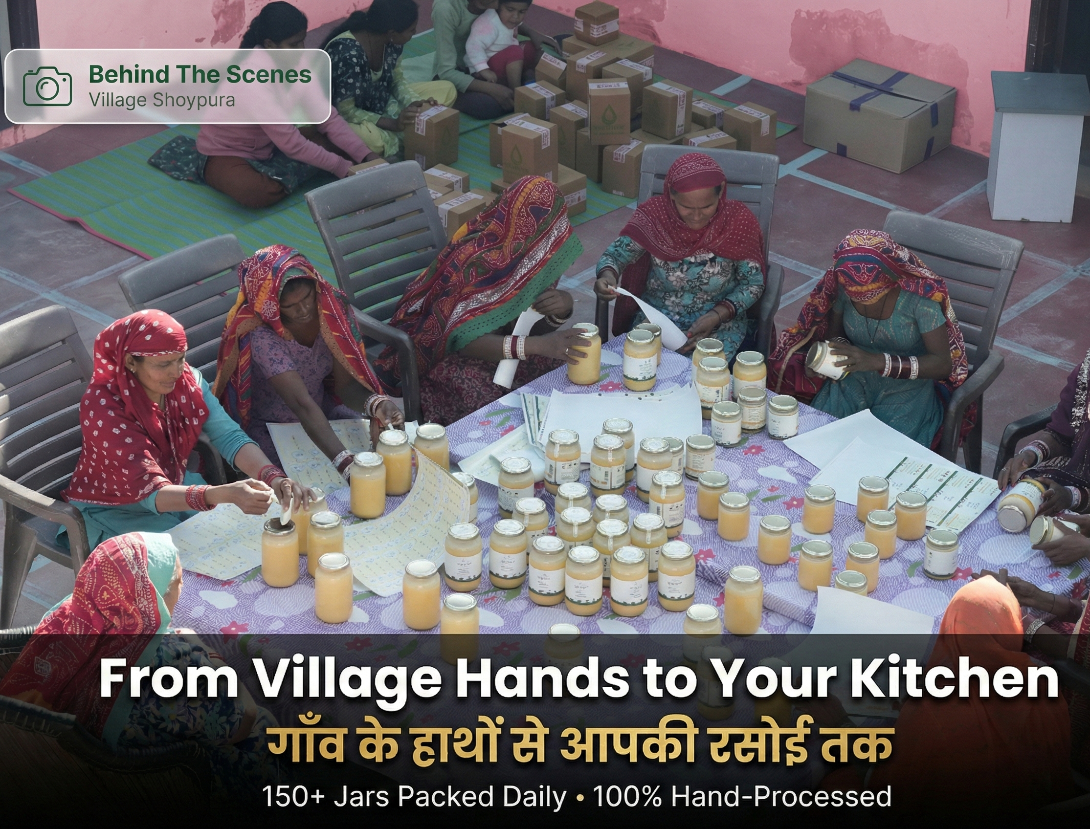 A2 Desi Cow Ghee 1000ml Jar | Bilona-Churned - Ratnaya Organics