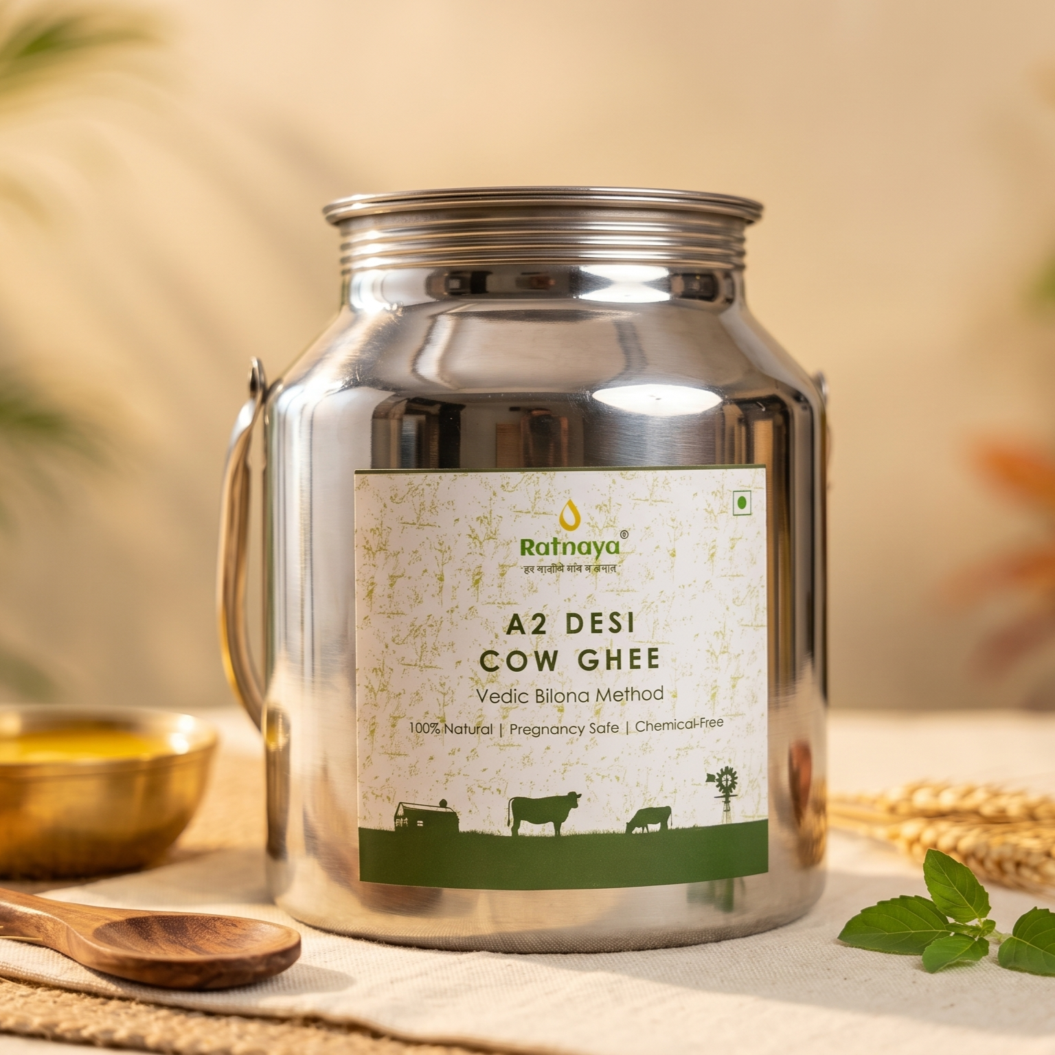 A2 Desi Cow Ghee 5 Litre | Bilona-Churned