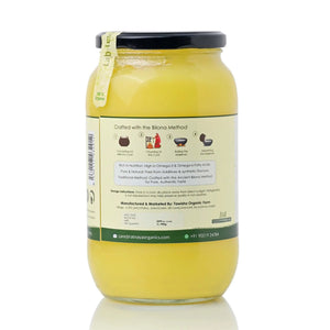 A2 Desi Cow Ghee 1000ml Jar | Bilona-Churned - Ratnaya Organics