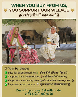 A2 Desi Cow Ghee 1000ml Jar | Bilona-Churned - Ratnaya Organics