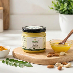 A2 Desi Cow Ghee 250ml Jar | Bilona-Churned - Ratnaya Organics