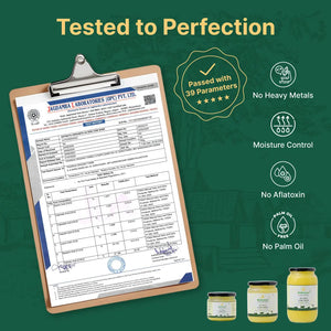 A2 Desi Cow Ghee 1000ml Jar | Bilona-Churned - Ratnaya Organics