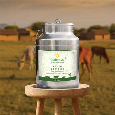 A2 Desi Cow Ghee 5 Litre | Bilona-Churned Ratnaya Organics