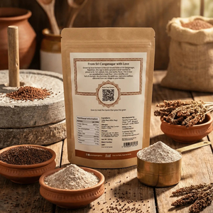Finger Millet Flour(Desi Ragi) - 1kg Bag - Ratnaya Organics