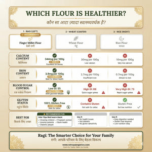 Finger Millet Flour(Desi Ragi) - 1kg Bag - Ratnaya Organics