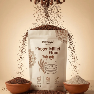 Finger Millet Flour(Desi Ragi) - 1kg Bag - Ratnaya Organics