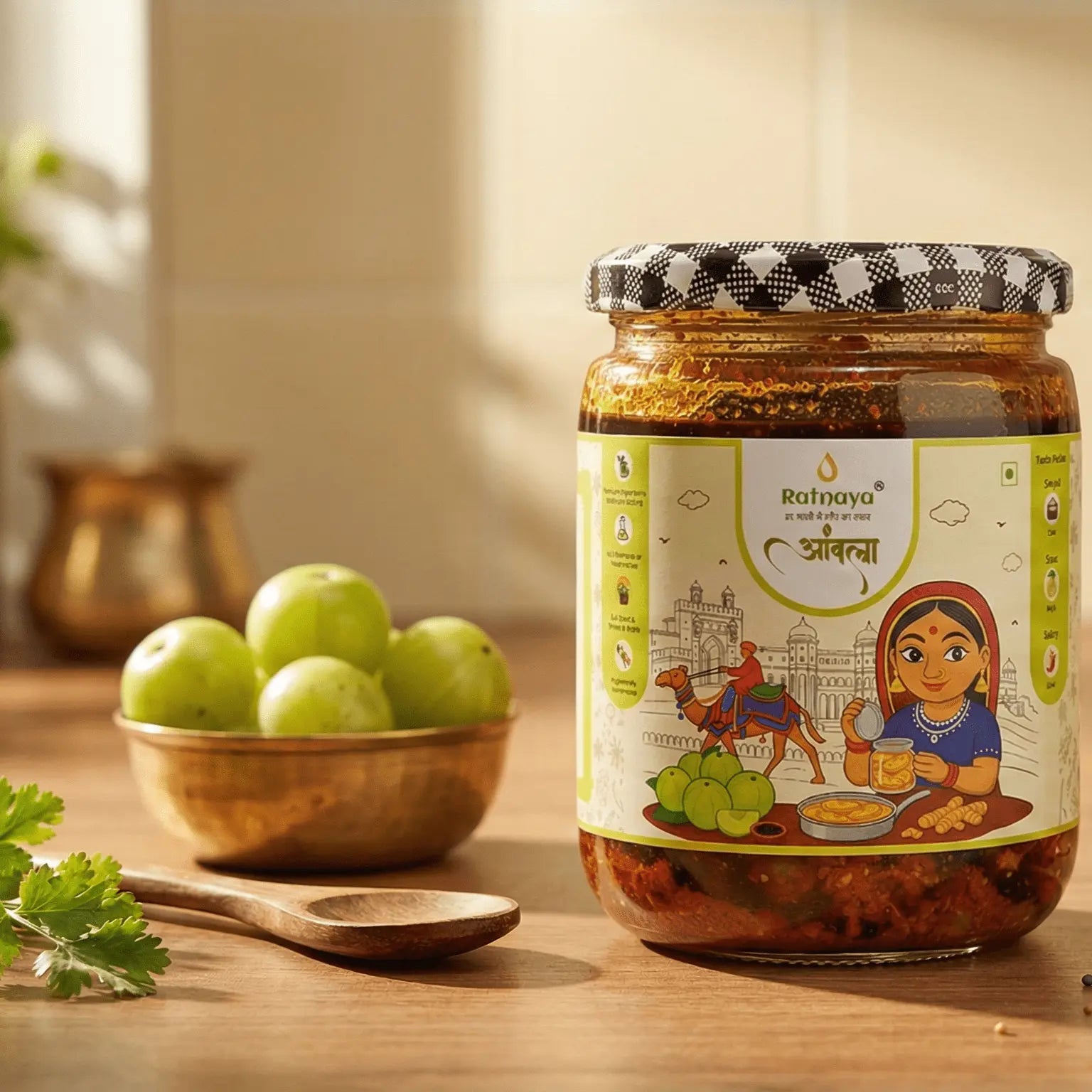 Gooseberry Pickle (Homemade Amla Achaar) - Ratnaya Organics