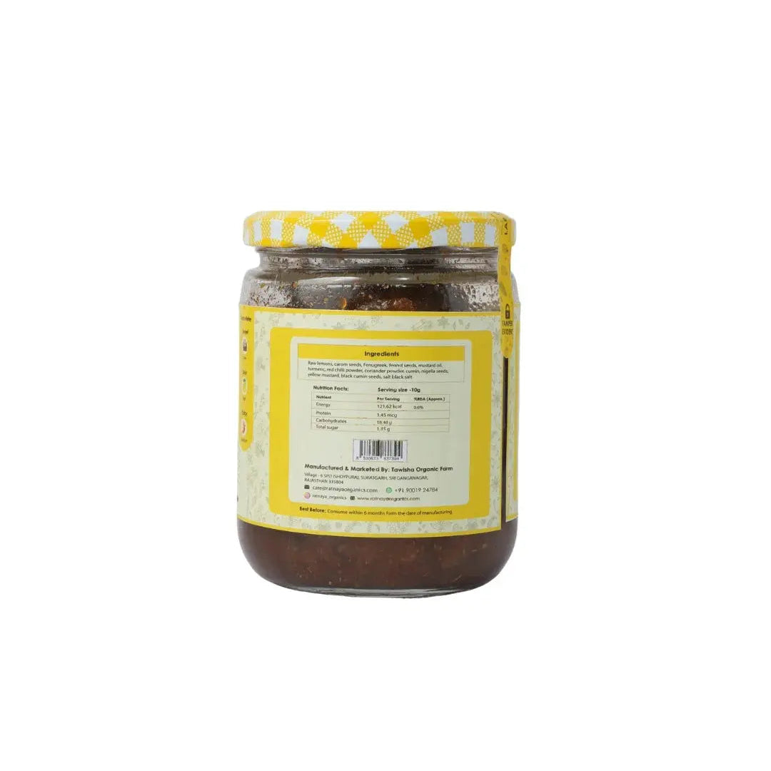 Lemon Pickle (Homemade Nimboo Achaar) Ratnaya Organics