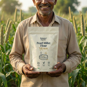 Pearl Millet Flour (Desi Bajri) - 1Kg Bag - Ratnaya Organics