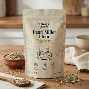 Pearl Millet Flour (Desi Bajri) - 1Kg Bag - Ratnaya Organics