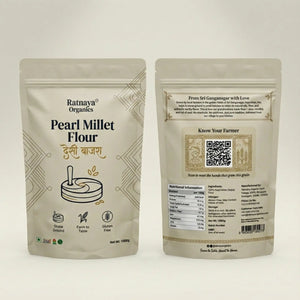 Pearl Millet Flour (Desi Bajri) - 1Kg Bag - Ratnaya Organics