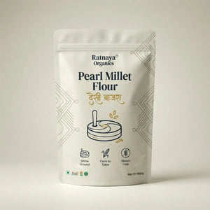 Pearl Millet Flour (Desi Bajri) - 1Kg Bag - Ratnaya Organics