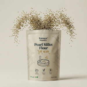 Pearl Millet Flour (Desi Bajri) - 1Kg Bag - Ratnaya Organics